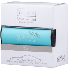 Millefiori Milano Icon Nero - Svetlomodrá vôňa do auta Klasická vôňa až na 2 mesiace 47 g