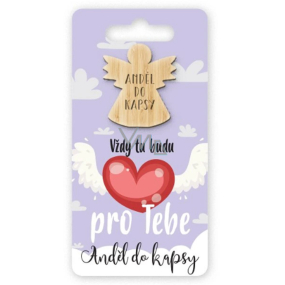 Nekupto Vreckové objatie Anjel Vždy tu budem pre Teba, objatie do vrecka 6 x 12 cm