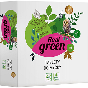 Real Green Clean tablety do umývačky, 40 ks