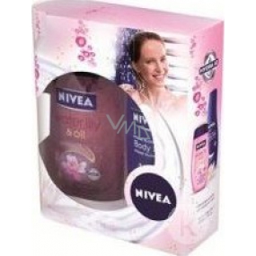 Nivea Kazlily telové mlieko 250 ml + sprchový gél 250 ml, pre ženy kozmetická sada