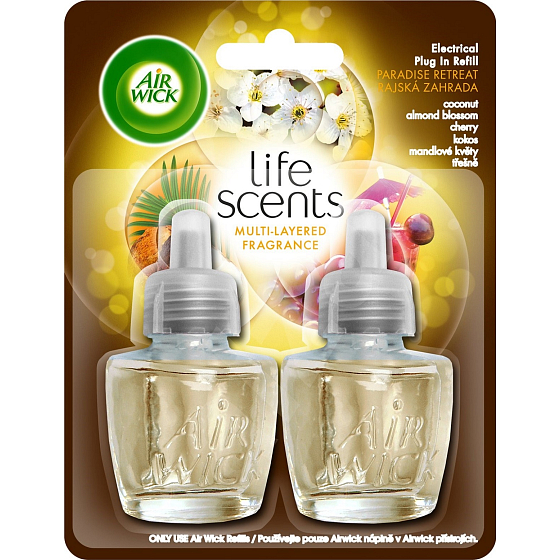 Air Wick Life Scents Rajská záhrada elektrický osviežovač náhradná náplň 2 x 19 ml