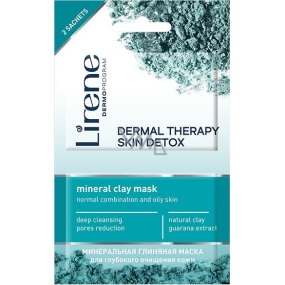 Lirene Dermal Therapy Skin Detox minerálne čistiaca ílová maska 2 x 6 ml