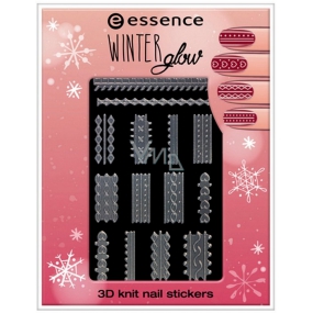 Essence Winter Glow 3D Knit nálepky na nechty 01 Cold Hands, Warm Hearts 1 aršík