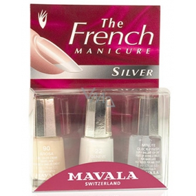 Mávala French Manicure Silver francúzska manikúra lak na nechty 3 x 5 ml