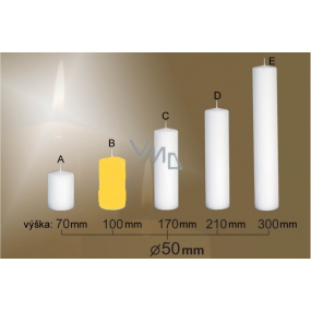 Lima Sviečka hladká žltá valec 50 x 100 mm 1 kus