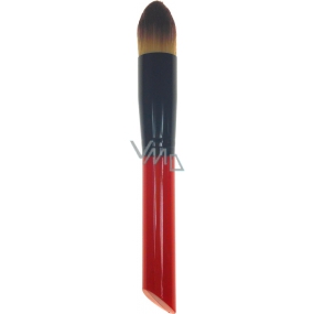 Kozmetický štetec na make-up okrúhly vlas do špičky červeno-čierna rukoväť 16 cm 30450