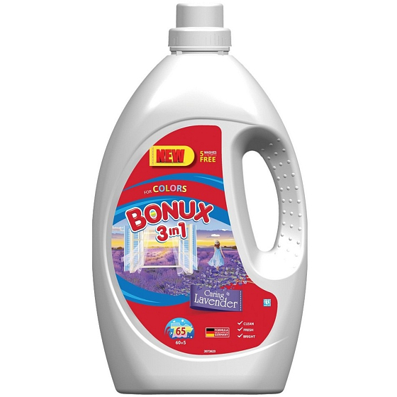 Bonux Color Caring Lavender tekutý prací gél na farebné prádlo 65 dávok 3,575 l