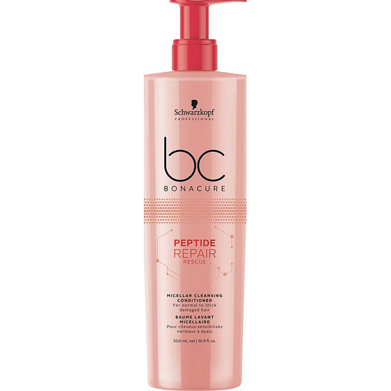 Schwarzkopf Professional BC Bonacure Peptide Repair Rescue Micellar Cleansing čistiace kondicionér pre poškodené vlasy 500 ml
