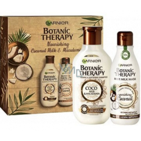 Garnier Botanic Therapy Coco Milk & Macadamia šampón na vlasy 250 ml + maska pre suché a hrubé vlasy 250 ml, kozmetická sada