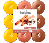 Bolsius Aromatic Sugar & Spice - Cukor a korenie vonné čajové sviečky 18 kusov, doba horenia 4 hodiny