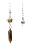 Tigrie oko Merkaba + kyvadlo, prívesok z prírodného kameňa 71 x 8 x 8 mm