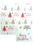 Nekupto Dárkový balicí papír vánoční 70 x 1000 cm Bílý červený nápis Merry Christmas