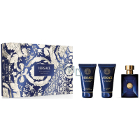 Versace Dylan Blue Pour Homme toaletná voda 50 ml + balzam po holení 50 ml + sprchový gél 50 ml, darčeková sada pre mužov