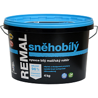 REMAL Snehobiely vysoce biela farba na zeď, 4 kg