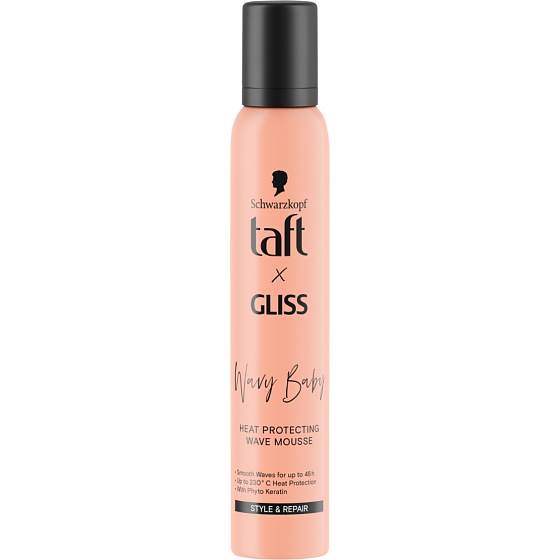 Taft x Gliss Wavy Baby pena na vlasy, 200 ml