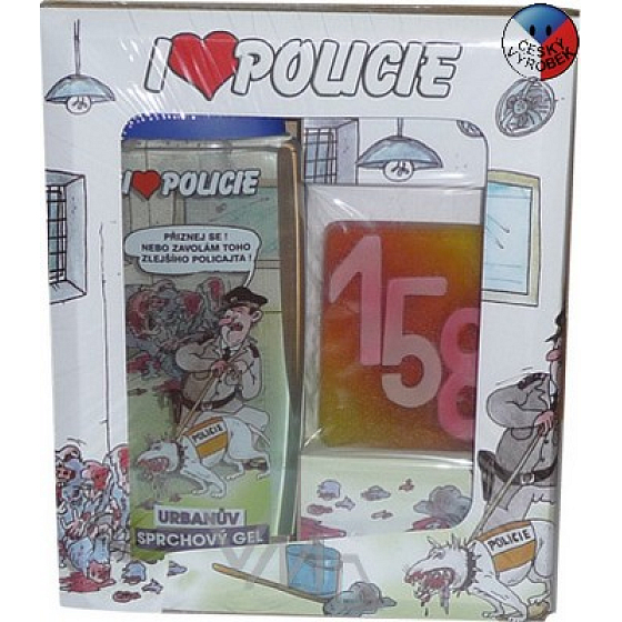 Bohemia Gifts Urbanova kozmetika Pre policajta sprchový gél 300 ml + mydlo 35 g, kozmetická sada