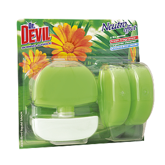 Dr. Devil Spring Jungle Neutro Effect WC tekutý blok 3 x 55 ml