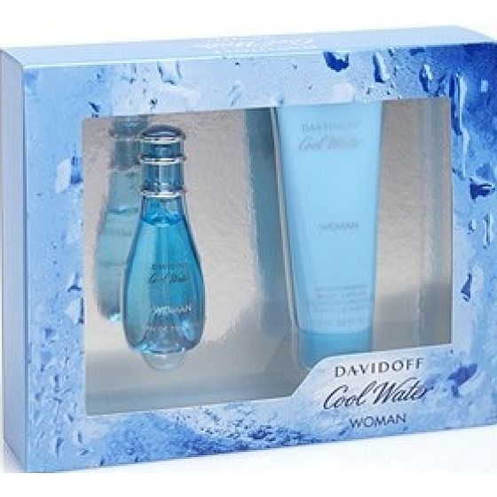Davidoff Cool Water Woman toaletná voda 30 ml + telové mlieko 75 ml, darčeková sada