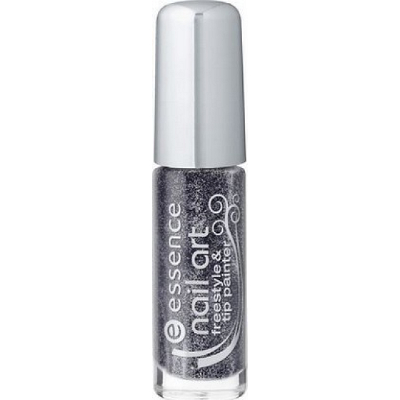 Essence Nail Art Freestyle lak na špičky nechtov 09 Mysterious Black 4 ml