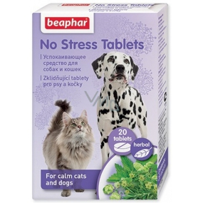 Beaphar No Stress Tablety pre upokojenie, odstránenie stresu, úzkosti pes, mačka 20 kusov