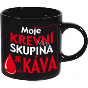 Nekupto Darčeky s humorom hrnček s nápisom Moja krvná skupina je káva 350 ml