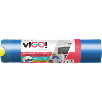 viGO pytle na odpad, zatahovacie, 12 µ, 50 × 60 cm, 35 l, 15 ks