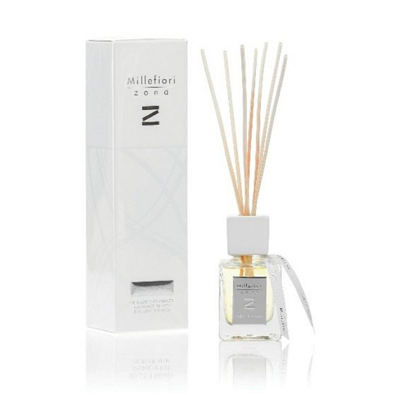 Millefiori Milano Zona Amber & Incense - Ambra a Kadidlo Difuzér 100 ml + 7 stebiel v dĺžke 25 cm do menších priestorov vydrží 5-6 týždňov