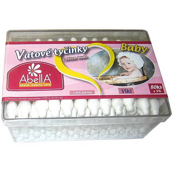 Abella Baby vatové tyčinky v krabičke 80 kusov