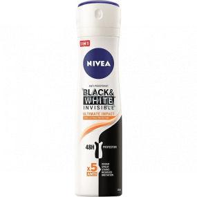 Nivea Black & White Invisible Ultimate Impact antiperspirant deodorant sprej pre ženy 150 ml