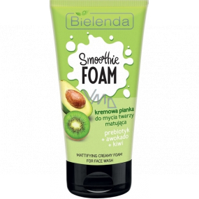 Bielenda Smoothie Foam Avokádo + Kiwi + Probiotiká normalizujúci krémová čistiaca pleťová pena 135 g