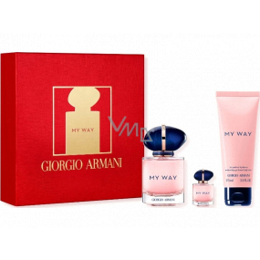 Giorgio Armani My Way parfumovaná voda 50 ml + parfumovaná voda 7 ml + telové mlieko 75 ml, darčeková sada pre ženy