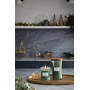 WoodWick Mint Leaves & Oak vonná sviečka s dreveným knôtom a skleneným viečkom veľká 609,5 g