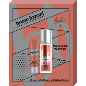 Bruno Banani Magnetic Woman parfumovaný dezodorant 75 ml + sprchový gél 50 ml, kozmetická sada pre ženy