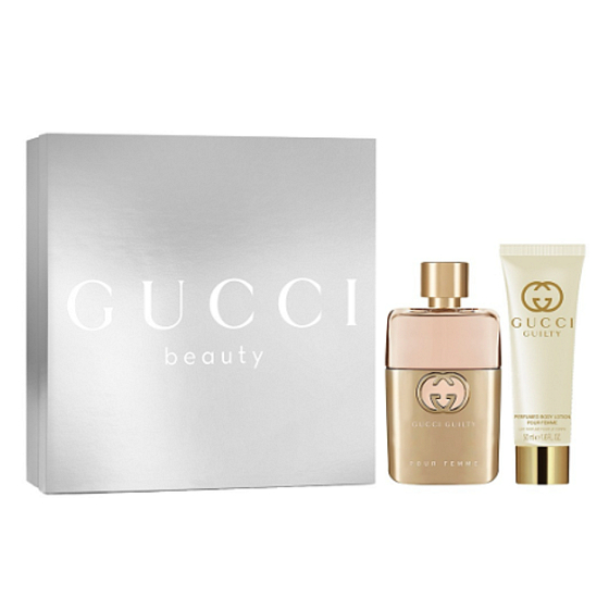 Gucci Guilty Pour Femme parfumovaná voda 50 ml + telové mlieko 50 ml, darčeková sada pre ženy
