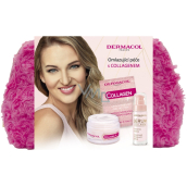Dermacol Collagen omlazující denní krém 50 ml + zpevňující sérum 30 ml + slupovací maska 2 x 7,5 ml + kosmetická taška, kosmetická sada pro ženy