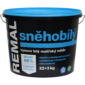 REMAL Snehobiely vysoká biela farba na stenu, 22+3 kg