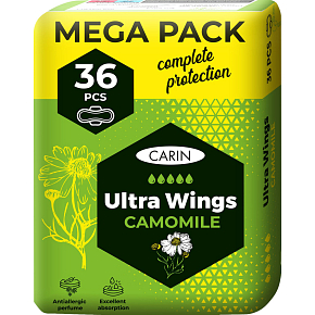 Carin Ultra Wings Heřmánek dámske vložky, 36 ks