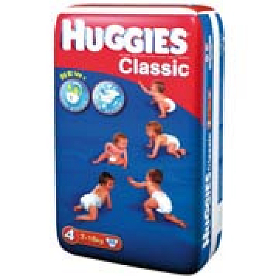 Huggies Classic veľkosť 4 7-16 kg plienkové nohavičky 50 kusov