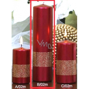 Lima Stuha sviečka červená valec 60 x 220 mm 1 kus