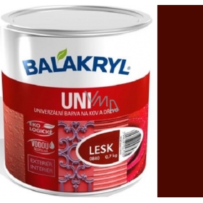 Balakryl Uni Lesk 0245 Tmavo hnedá univerzálna farba na kov a drevo 700 g