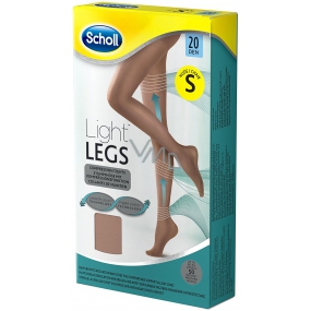 Scholl Light Legs Kompresné pančuchové nohavice S hnedé 20 den pomáhajú zabraňovať pocitu únavy nôh a znižujú pocit ťažkých nôh