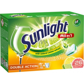 Sunlight All in 1 Citrus Fresh tablety do umývačky riadu 26 kusov