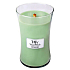 Woodwick White Willow Moss - Vrba a Mach vonná sviečka s dreveným knôtom a viečkom sklo veľká 609,5 g