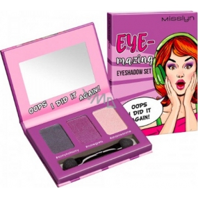 Misslyn Eye-mazing Eyeshadow Set paletka očných tieňov 41 Oops Aj Did It Again! 3 x 0,7 g
