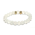 Selenit/Alabaster náramok elastický prírodný kameň, guľôčka 8 mm / 16 - 17 cm, anjelská energia
