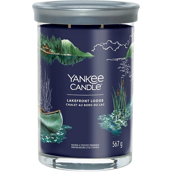 Yankee Candle Lakefront Lodge - Vonná sviečka Lakefront Lodge Signature Tumbler veľké sklo 2 knôty 567 g