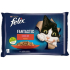 Felix Fantastic Multipack hovädzie a kuracie mäso v želé, kompletné krmivo pre dospelé mačky 4 x 85 g