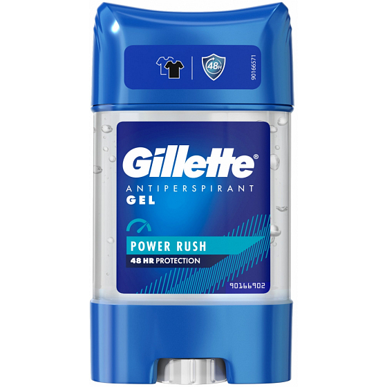 Gillette Power Rush gél antiperspirant deodorant tyčinkový gél pre mužov 70 ml