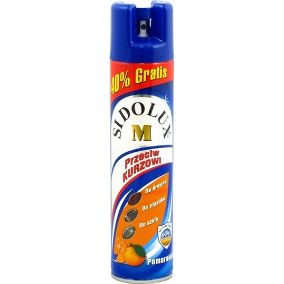Sidolux M na nábytok Pomaranč Hypoalergénne antistatický sprej proti prachu s vôňou 350 ml