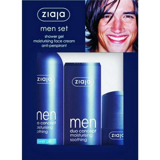 Ziaja Yego Men sprchový gél 300 ml + krém 50 ml + antiperspirant 60 ml, kozmetická sada
